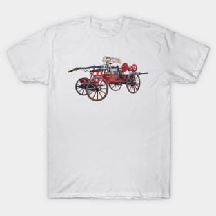 Vintage Horse Drawn Hand Operated Fire Pump T-Shirt